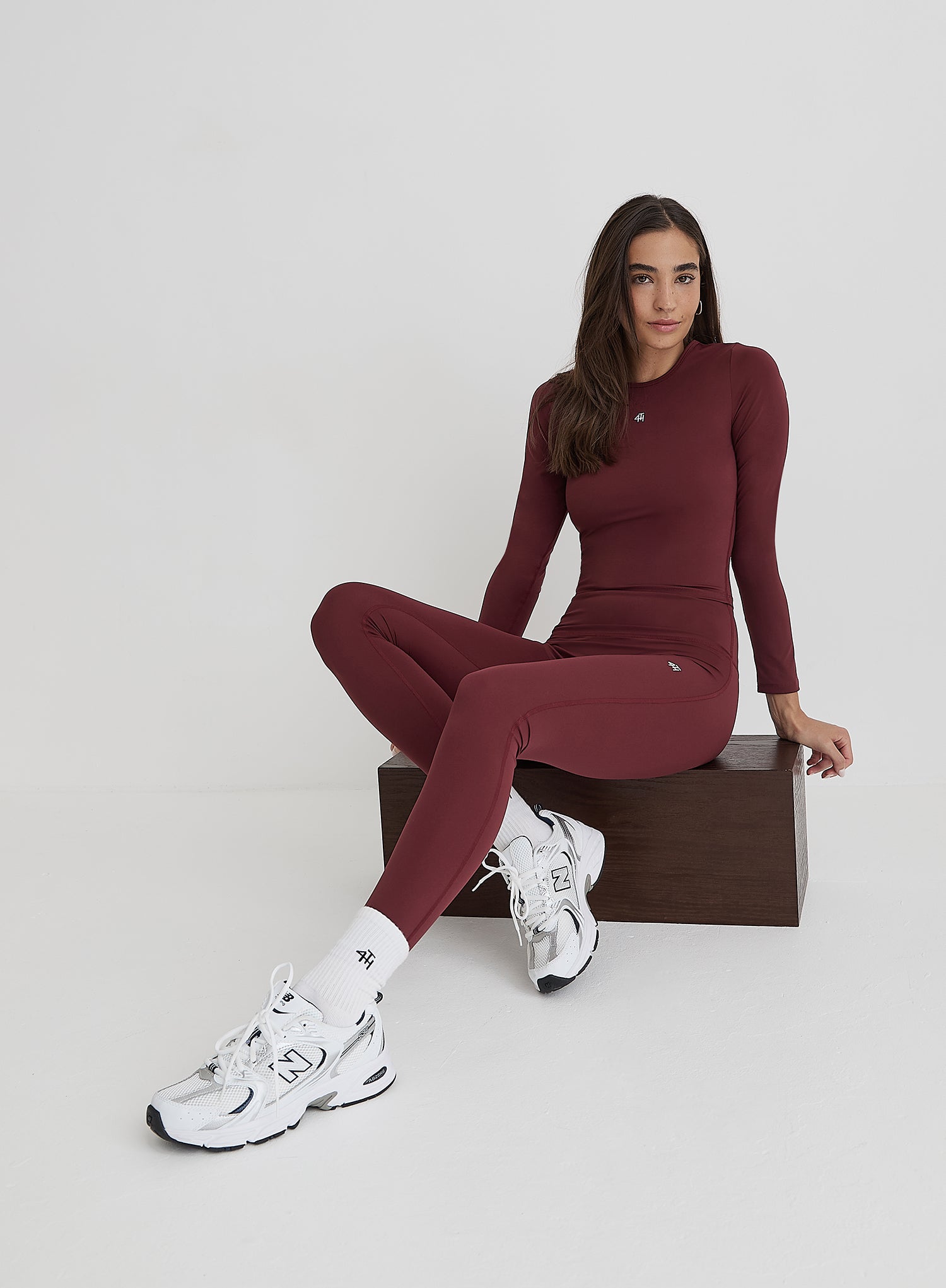 Burgundy 4th Branded Legging
